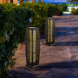 Tangkula 2-Piece Outdoor Solar Powered Floor Lamps