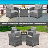Tangkula 3 Pieces Patio Furniture Set