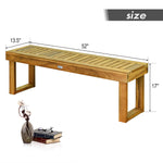 Tangkula 52 Inches Acacia Wood Patio Bench