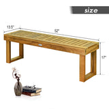 Tangkula 52 Inches Acacia Wood Patio Bench