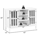 Tangkula Wood TV Stand, Classic Design Storage Console Free Standing Cabinet for TV up to 50"