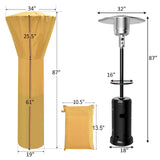 Tangkula 48000 BTU Outdoor Patio Heater with Wheels, Portable Porch Propane Heater