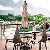 10 Ft 3 Tier Patio Umbrella, Outdoor Umbrella W/Double Vented