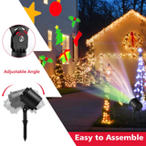 Tangkula Christmas Projector Light, Rotating LED Projection Lamp with 60-degree Adjustable Angle