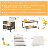 Tangkula Patio Furniture Set with 2-Tier Coffee Table