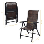 Tangkula Patio Rattan Folding Chair