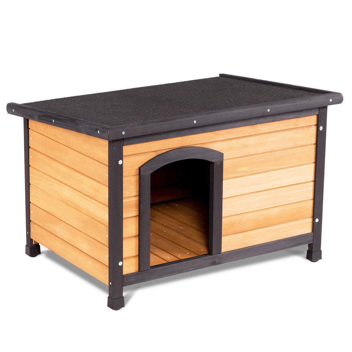 Wooden Dog House Outdoor Indoor - Tangkula