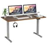 Electric Dual Motor Standing Desk, 48 x 24/48 x 30 Inch Height Adjustable Sit Stand Computer Workstation