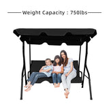 TANGKULA 3 Seater Canopy Swing, Outdoor Patio Swing