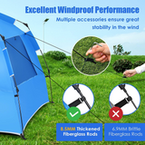 Tangkula 3-4 Person Easy Pop Up Beach Tent, UPF 50+ Portable Sun Shelter
