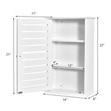 Tangkula Bathroom Wall Cabinet, Medicine Cabinet with 3 Tier Adjustable Storage Shelves