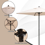 TANGKULA 5 FT Patio Umbrella, Outdoor Table Market Umbrella with Quick-Release Button