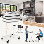 Overbed Table with Wheels - Tangkula