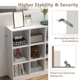 Tangkula 9 Cube Bookshelf, Freestanding 3 Tier Open Bookcase