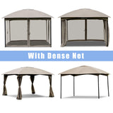 11.5 x 11.5 Feet Large Outdoor Gazebo, Fully Enclosed Canopy Gazebo with Netting