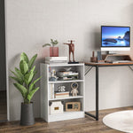 3 Tier Bookcase, Floor Standing Open Bookshelf with 18-Position Adjustable Shelves - Tangkula