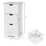 Tangkula Bathroom Floor Cabinet, Tower Storage Cabinet with Anti-Tipping Device