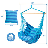 Hanging Hammock Chair, Hanging Swing Chair with 2 Pillows