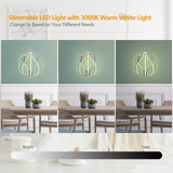 Tangkula Modern LED Chandelier, Dimmable Pendant Light