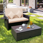 Patio Rattan Daybed - Tangkula