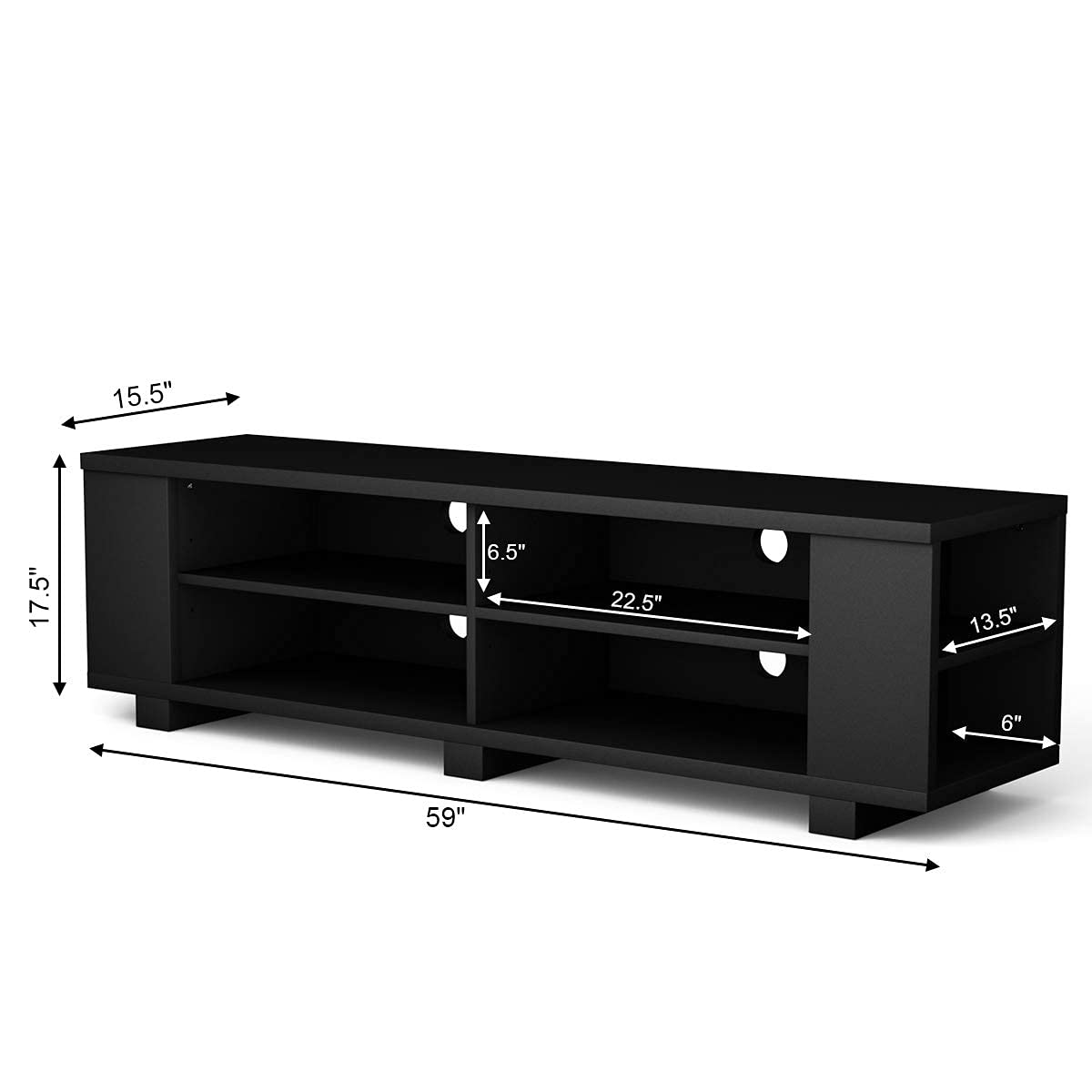  Wood TV Stand for TVs up to 65 Inch - Tangkula