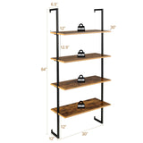 Tangkula 4-Tier Ladder Shelf Widened 30 Inch