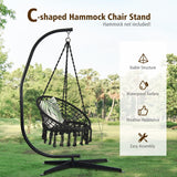 Hammock Stand, Steel C Stand for Hanging Chair, 360-Degree Rotation Egg Chair Stand