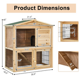 Tangkula Wood Chicken Coop and Rabbit Hutch