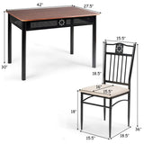 Tangkula 5 Pieces Dining Table and Chairs Set