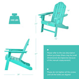 Tangkula Adirondack Chair Outdoor, Fade Resistant HDPE Armchairs with Cup Holder