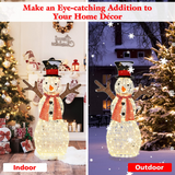 Tangkula Christmas Outdoor Lighted Snowman Yard Xmas Decorations and Zip Ties Indoor/Outdoor Holiday Decoration