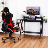 Tangkula Gaming Computer Desk with Monitor Shelf, Gaming Table Workstation with Cup Holder