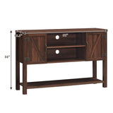 Tangkula TV Stand up to 60 Inches TVs, Modern Entertainment Center Stand with 2 Side Door Cabinets
