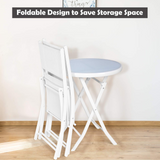 Tangkula 3 Pieces Folding Patio Bistro Set, No Assembly Required
