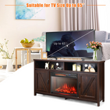 Tangkula Electric Fireplace TV Stand, 59 Inches TV Console