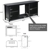 Fireplace TV Stand, 58 Inches Entertainment Media Console Center w/18 Inches 1500W Electric Fireplace