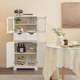 Tangkula Tall Bathroom Storage Cabinet, Freestanding Floor Cabinet
