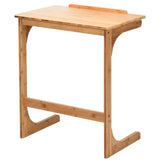 Bamboo TV Tray Sofa Side Table, 7 Angles Adjustable Couch Table