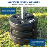 Tangkula Set of 6 Canopy Weights, 30lbs Weight Plate Kit with No-Pinch Design for Easy Installation and Removal