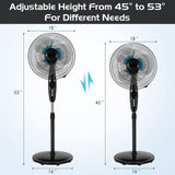 18 Inches Oscillating Standing Fan with Remote Control - Tangkula