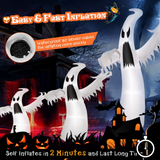 Tangkula 12 FT Halloween Inflatable Ghost, Quick Blow up Halloween Decoration, Giant Inflatable Specter with Bright LED Lights