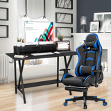 Tangkula Gaming Desk and Chair Set, E-Sport Gamer Desk & Racing Chair Set