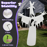 Tangkula 8 FT Halloween Inflatable Ghost, Blow-up Yard Halloween Decorations with Built-in LED Lights & Magic Rotating Lamp