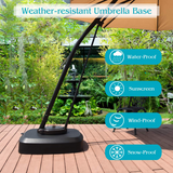 Tangkula Patio Cantilever Offset Umbrella Base with Wheels