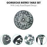 3 Pieces Patio Bistro Set, Outdoor Chairs and Table with Umbrella Hole