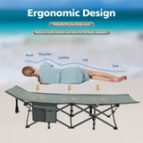 Tangkula Foldable Camping Cot, Portable Sleeping Cot with Carrying Bag