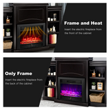  70 Inches Mantel Fireplace, 28.5-Inch Electric Fireplace - Tangkula