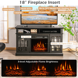 Electric Fireplace TV Stand for TVs Up to 50 Inch - Tangkula