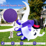 Tangkula 6 FT Tall Halloween Inflatable Ghost Decoration, Outdoor Decoration with Bright LED Lights