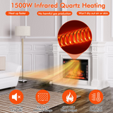 Tangkula 26 Inch 1500W Infrared Quartz Electric Fireplace Insert